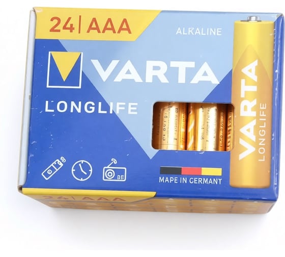 Изображение товара Батарейки Varta Longlife LR03/AAA BL24 4103301134 RPL00863