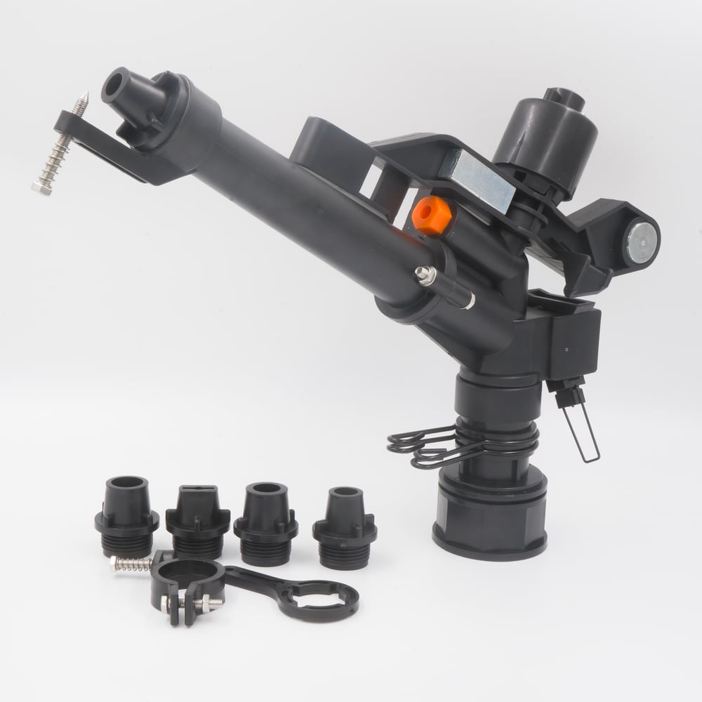 Изображение товара Спринклер импульсный секторный ПоливНаДаче набор из 4 сменных форсунок (ABC пластик), 1,5 внут, 3-5,5 бар, радиус 18-30м, расход 6000-10000 л/ч RS1220