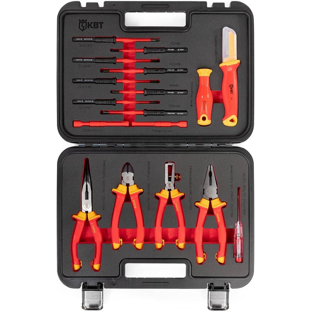 Изображение товара Набор диэлектрического инструмента КВТ НИИ-02 серия ПРОФИ () 105635 Изображение товара Набор диэлектрического инструмента КВТ НИИ-02 серия ПРОФИ () 105635