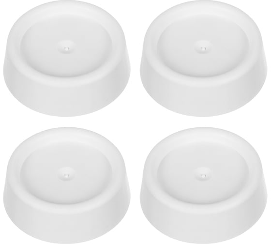 Изображение товара Антивибрационные подставки для стиральных машин и холодильников VETTA 4 шт, резина, d45x20 мм 416-075