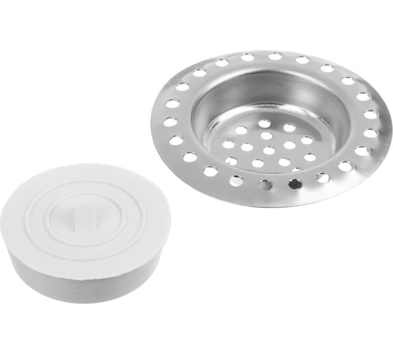 Изображение товара Набор для раковины VETTA решетка и пробка, 6 см, нерж.сталь, CBV4141 889-038