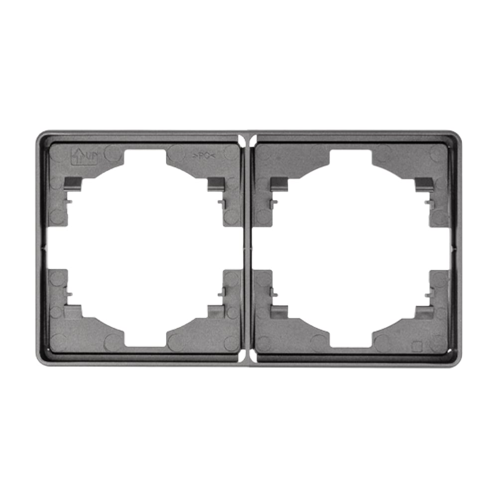 Изображение товара Рамка KRANZ ROUND 2-постовая, титан KR-78-0752-2