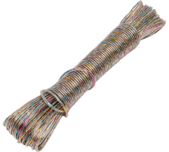 Изображение товара Шнур VETTA с разноцветной металлической жилой 20 м 453-056