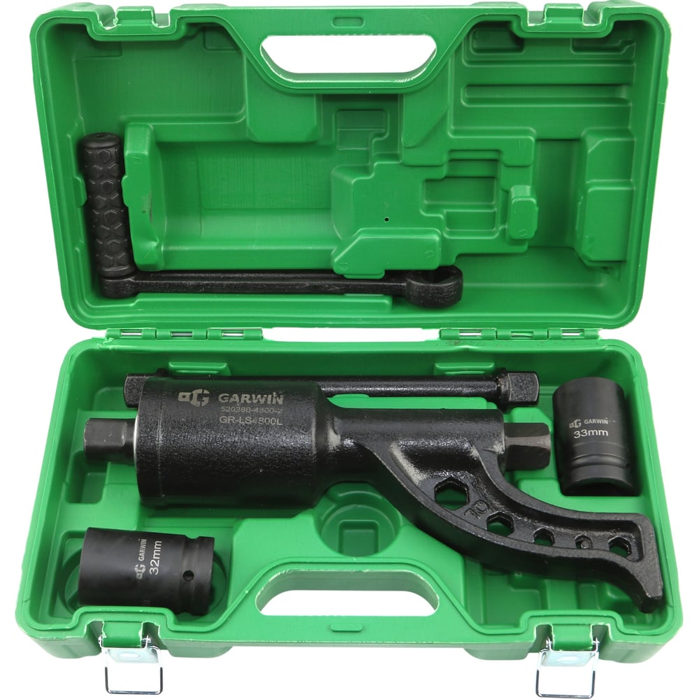 Изображение товара Гайковерт ручной GARWIN с механическим редуктором, 310 мм, 1:69, 4800 Нм, головки 32, 33 мм GR-LS4800L