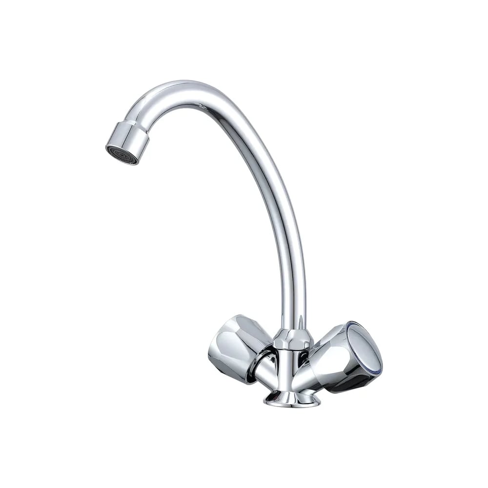 Изображение товара Смеситель Prohanss P12.41 для кухни с двумя рычажками и поворотным изливом