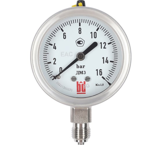 Изображение товара Манометр BD ДМ 3 063 Р (0-16) бар, кл.1,5, 1/4 NPT 133121262825