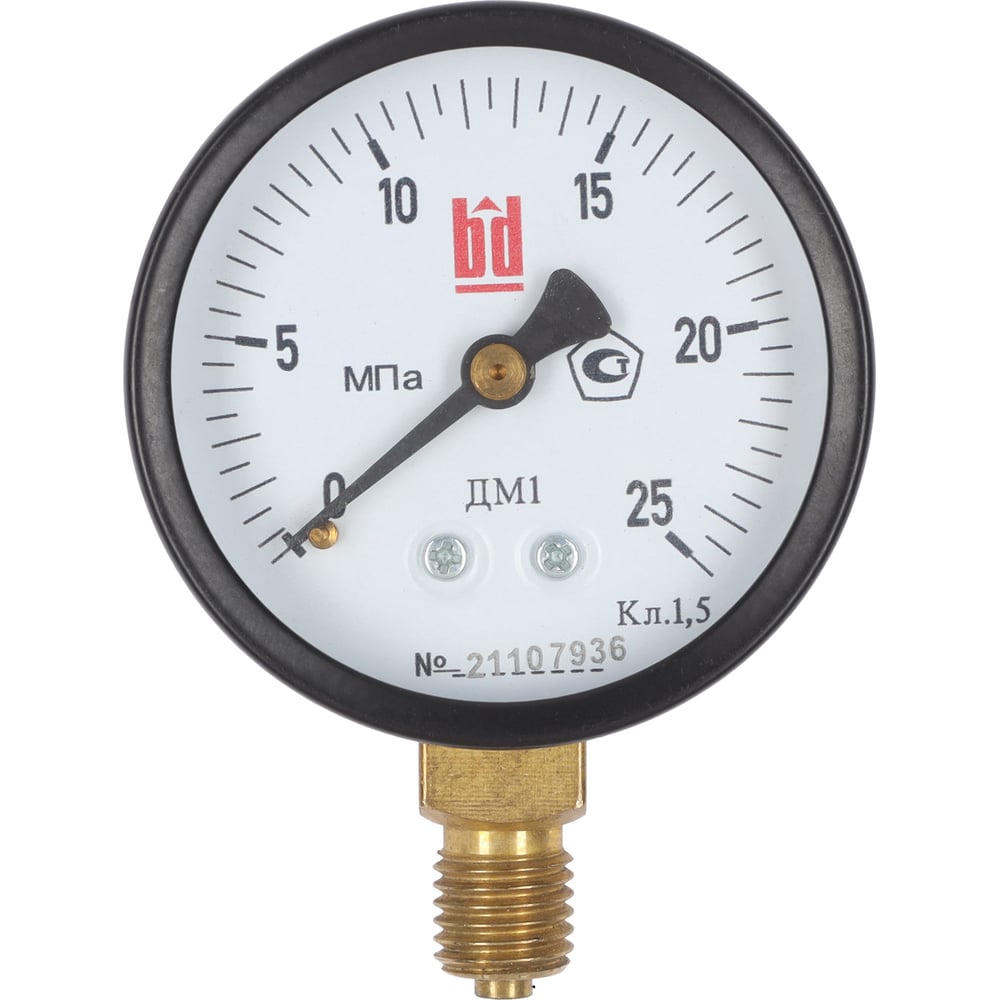 Изображение товара Манометр BD ДМ 1 Т2 100 Р (0-25) МПа, кл.1,5, М20х1,5 11511116241975Т2