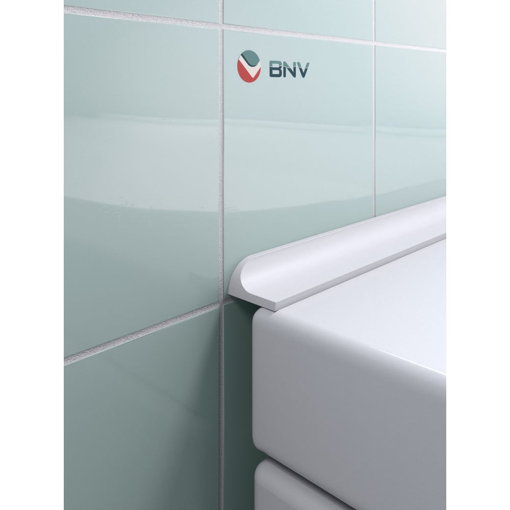 Изображение товара Бордюр-плинтус акриловый для ванны BNV ГЛ24, 75 см, универсальный (левая/правая сторона), белый, 4603307473544