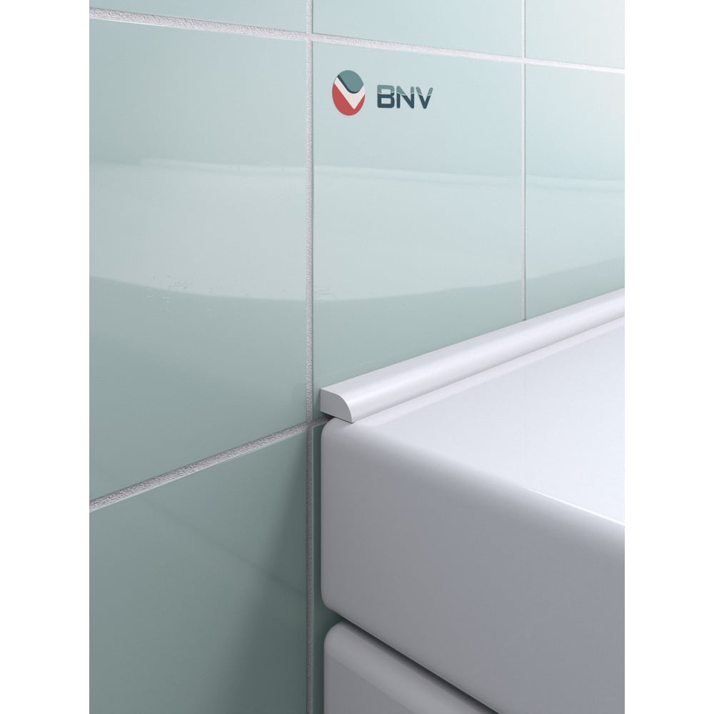 Изображение товара Бордюр-плинтус BNV СВ12 Акриловый камень Белый 75 см