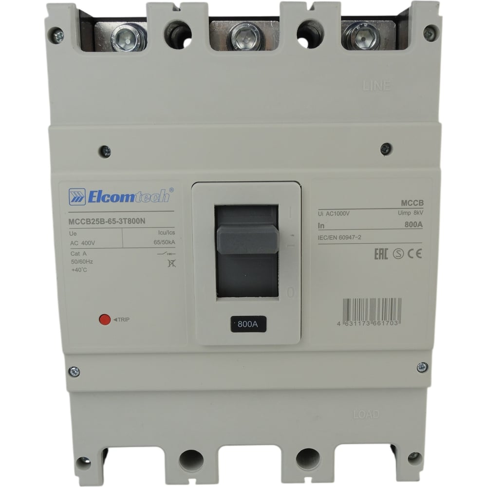 Изображение товара Автоматический выключатель ELCOMTECH MCCB25B-65-3T800N 3P 800A 65kA Изображение товара Автоматический выключатель ELCOMTECH MCCB25B-65-3T800N 3P 800A 65kA