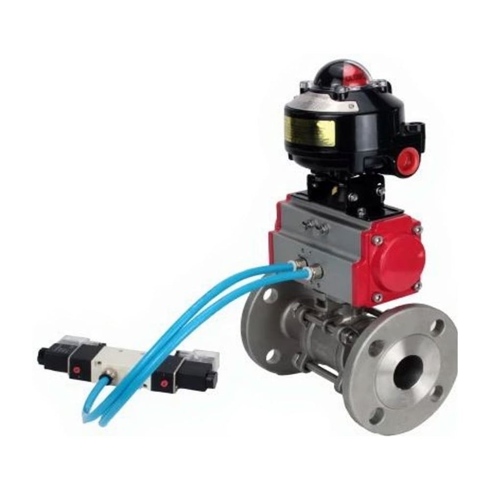 Изображение товара Шаровой кран DN.ru КШФПТ.304.180 Ду25 Ру40 фланцевый, PTFE, пн. привод