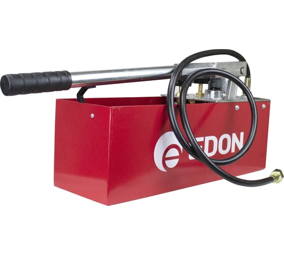 Изображение товара Насос опрессовочный EDON PPT-50 (50 бар, 12 л, 45 мл/такт, 1/2", манометр) 40589