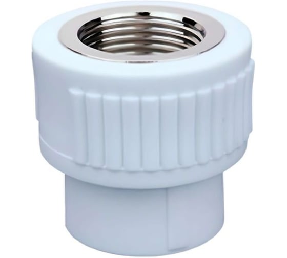 Изображение товара Муфта ViEiR 3 шт 25x3/4 с внутренней резьбой прямая комбинированная полипропиленовая латунная для водоснабжения и отопления VRSF254 (V)