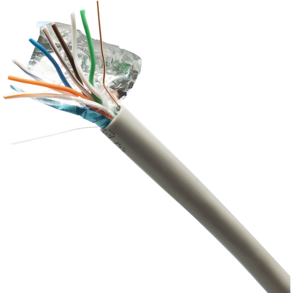 Изображение товара Кабель сетевой OXION 4 пары CAT5e FTP PVC 24AWG медь 50м +6 шт. син. колп.+6 шт. RJ-45 разъема, арт. OX8P8C50LFWC-6-6