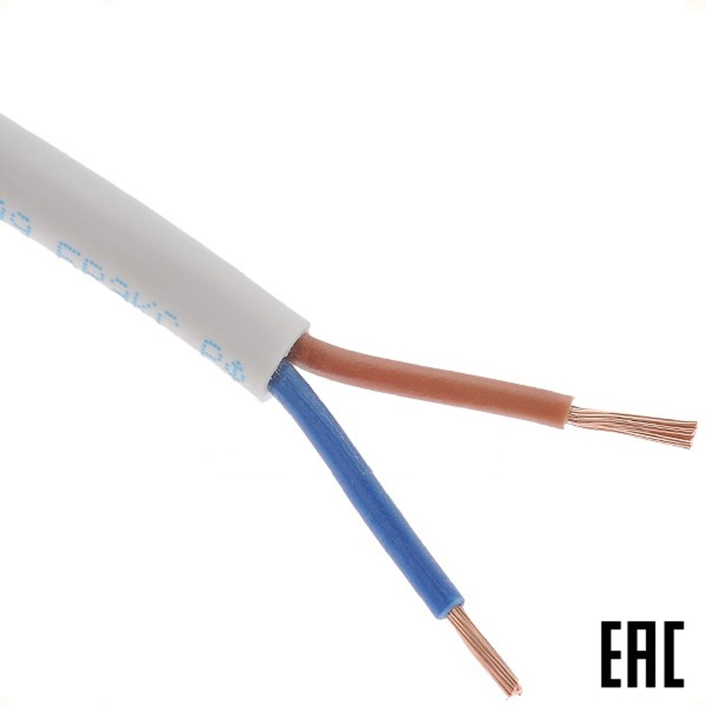 Изображение товара Электропровод MW ПВС ГОСТ 2х1,5 белый бухта 50 м