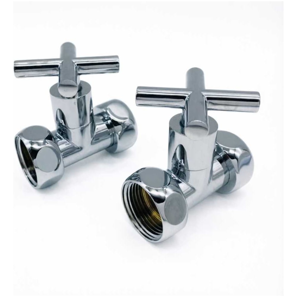 Изображение товара Кран прямой для полотенцесушителя ViEiR форма крест, подключение 1 х 1 внутренняя/внутренняя резьба VR2055E