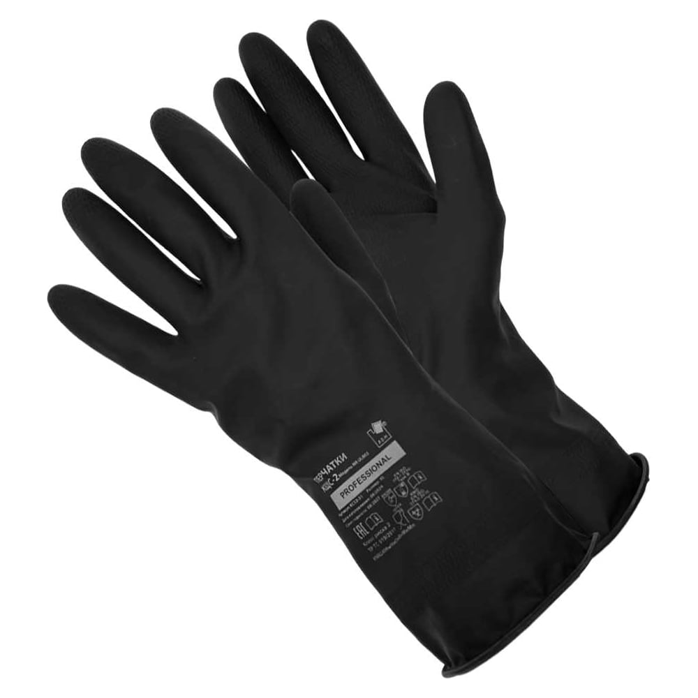 Изображение товара Перчатки ADM КЩС тип 2 Латекс черные XL Изображение товара Перчатки ADM КЩС тип 2 Латекс черные XL