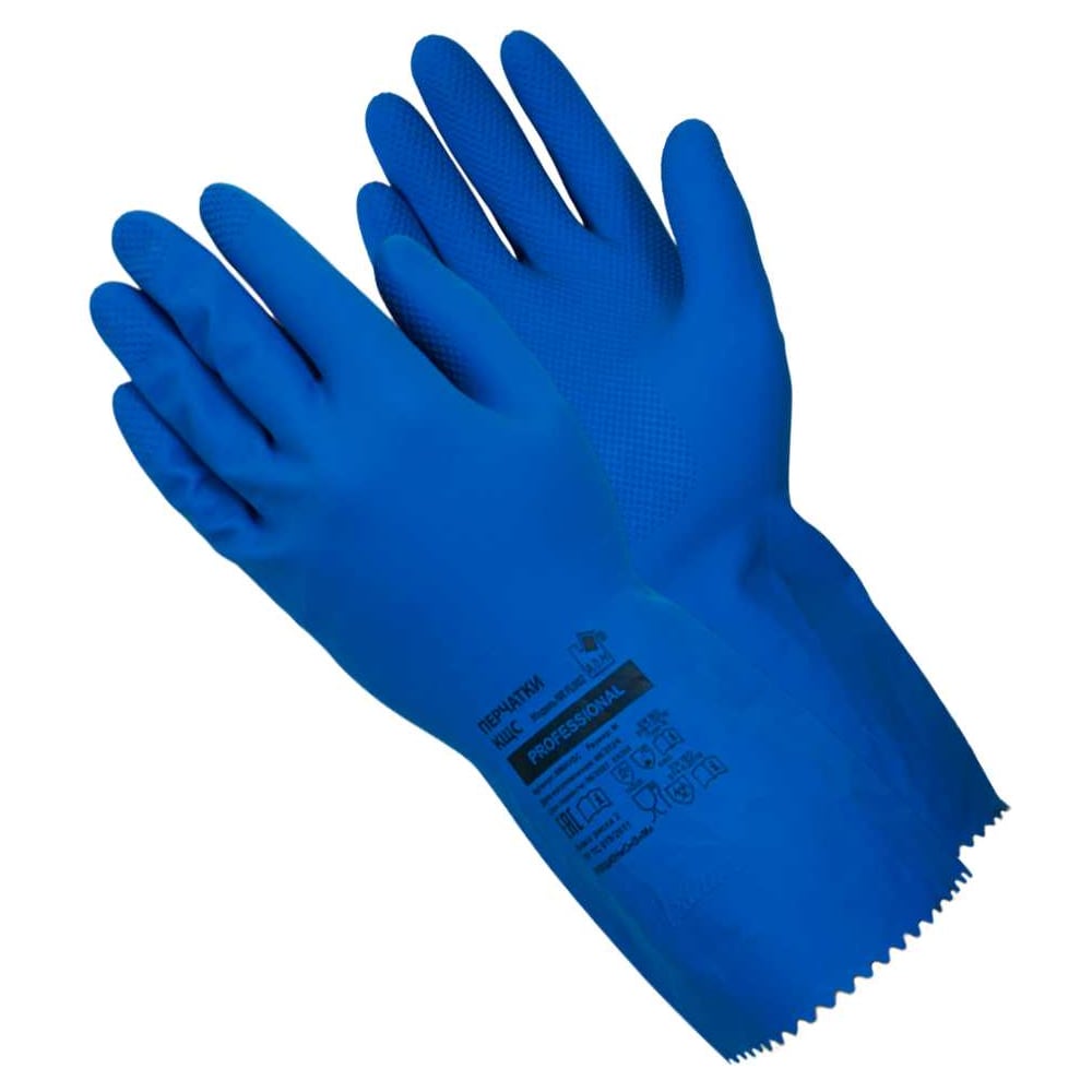 Изображение товара Перчатки латексные ADM Professional (KЩС), L, синие 135076
