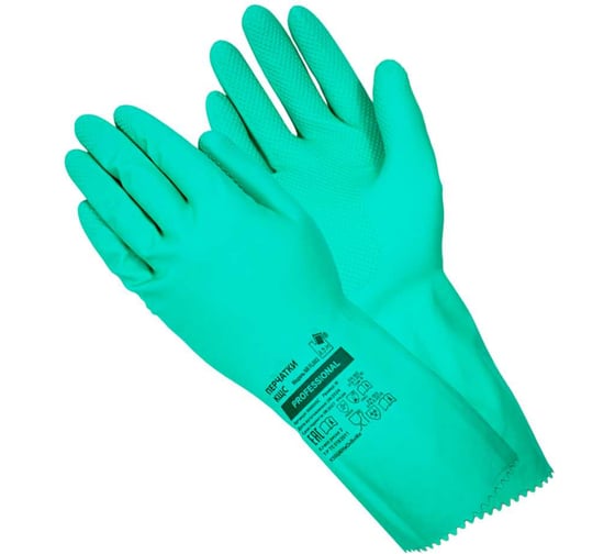 Изображение товара Перчатки латексные ADM Professional (KЩС), M, зеленые 135078