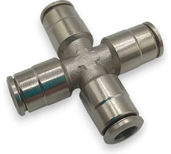 Изображение товара Фитинг четверик Контактная Механика трубка 6мм KEMZA06-A