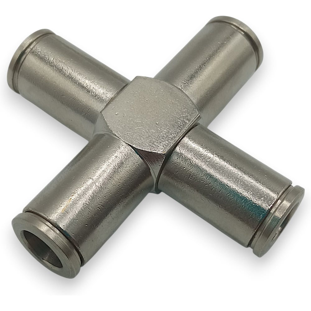 Изображение товара Фитинг четверик Контактная Механика трубка 8мм KEMZA08-A