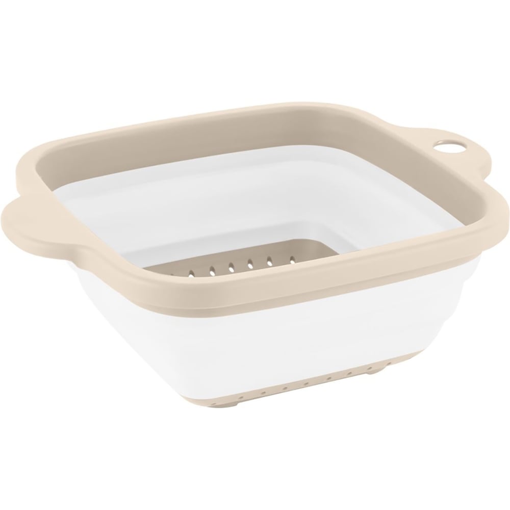 Изображение товара Дуршлаг складной Sugar&Spice Barberry, квадратный с боковыми ручками, 2,2 л, латте 282874 Изображение товара Дуршлаг складной Sugar&Spice Barberry, квадратный с боковыми ручками, 2,2 л, латте 282874