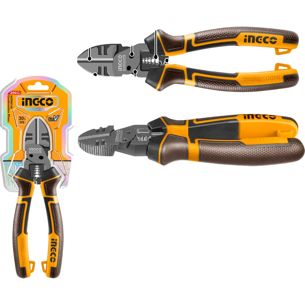 Изображение товара Бокорезы INGCO 6 в 1 200 мм HMFDCP28200 с усиленными губками