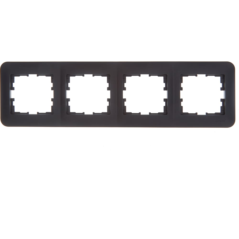 Изображение товара Рамка Lezard ASTI 4-ая горизонтальная, без вставки, чёрный бархат 7081-4200-149