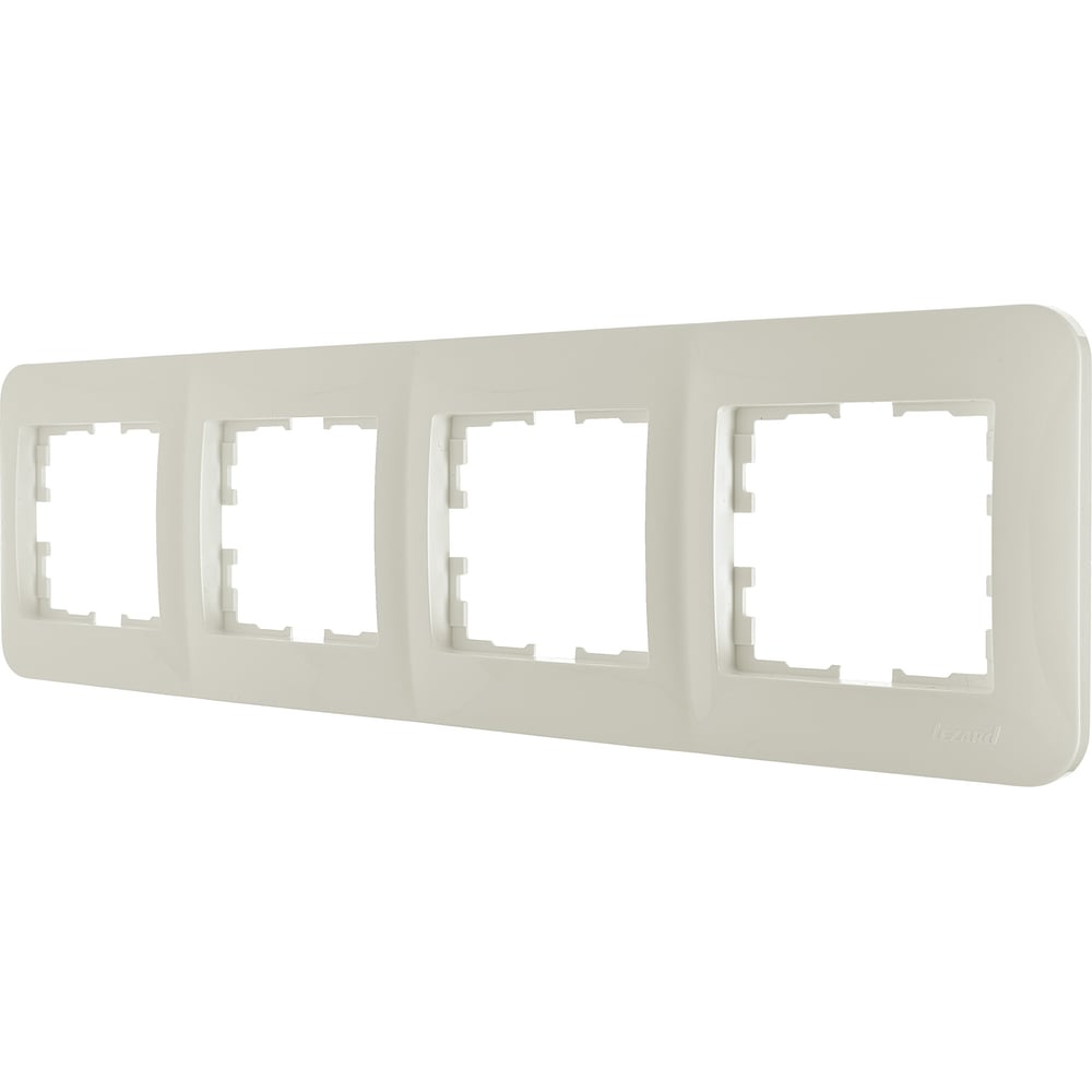 Изображение товара Рамка Lezard ASTI 4-ая горизонтальная, без вставки, жемчужно-белый перламутр 7081-3000-149