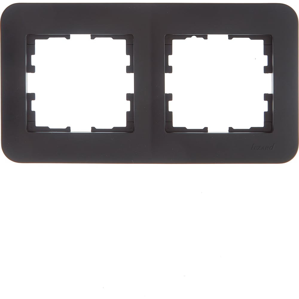 Изображение товара Рамка Lezard ASTI 2-ая горизонтальная, без вставки, чёрный бархат 7081-4200-147