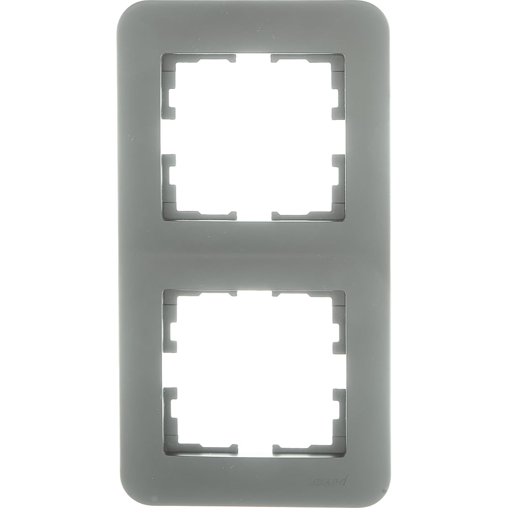 Изображение товара Рамка Lezard ASTI 2-ая вертикальная, без вставки, платина 7081-3500-152