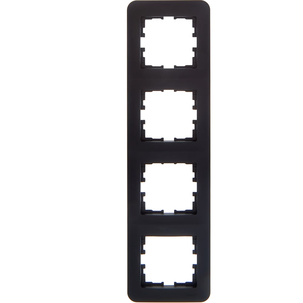 Изображение товара Рамка Lezard ASTI 4-ая вертикальная, без вставки, чёрный бархат 7081-4200-154