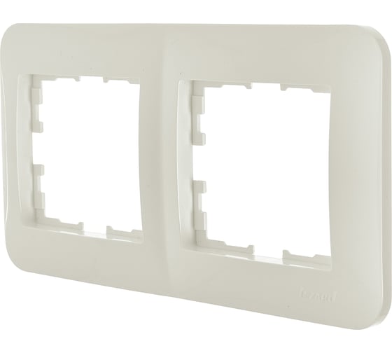 Изображение товара Рамка Lezard ASTI 2-ая горизонтальная, без вставки, жемчужно-белый перламутр 7081-3000-147