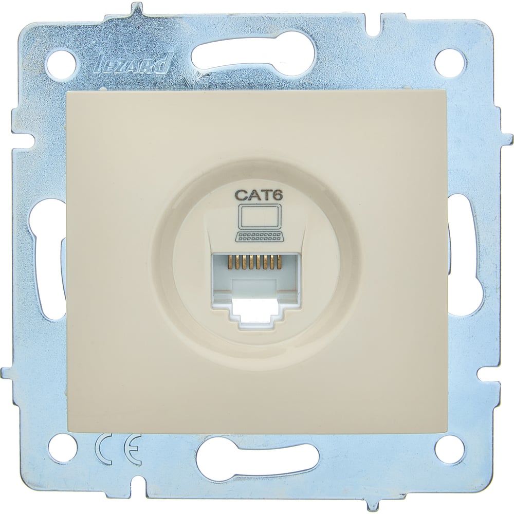 Изображение товара Механизм розетки компьютерной Lezard ASTI крем Сat 6 7081-0388-140
