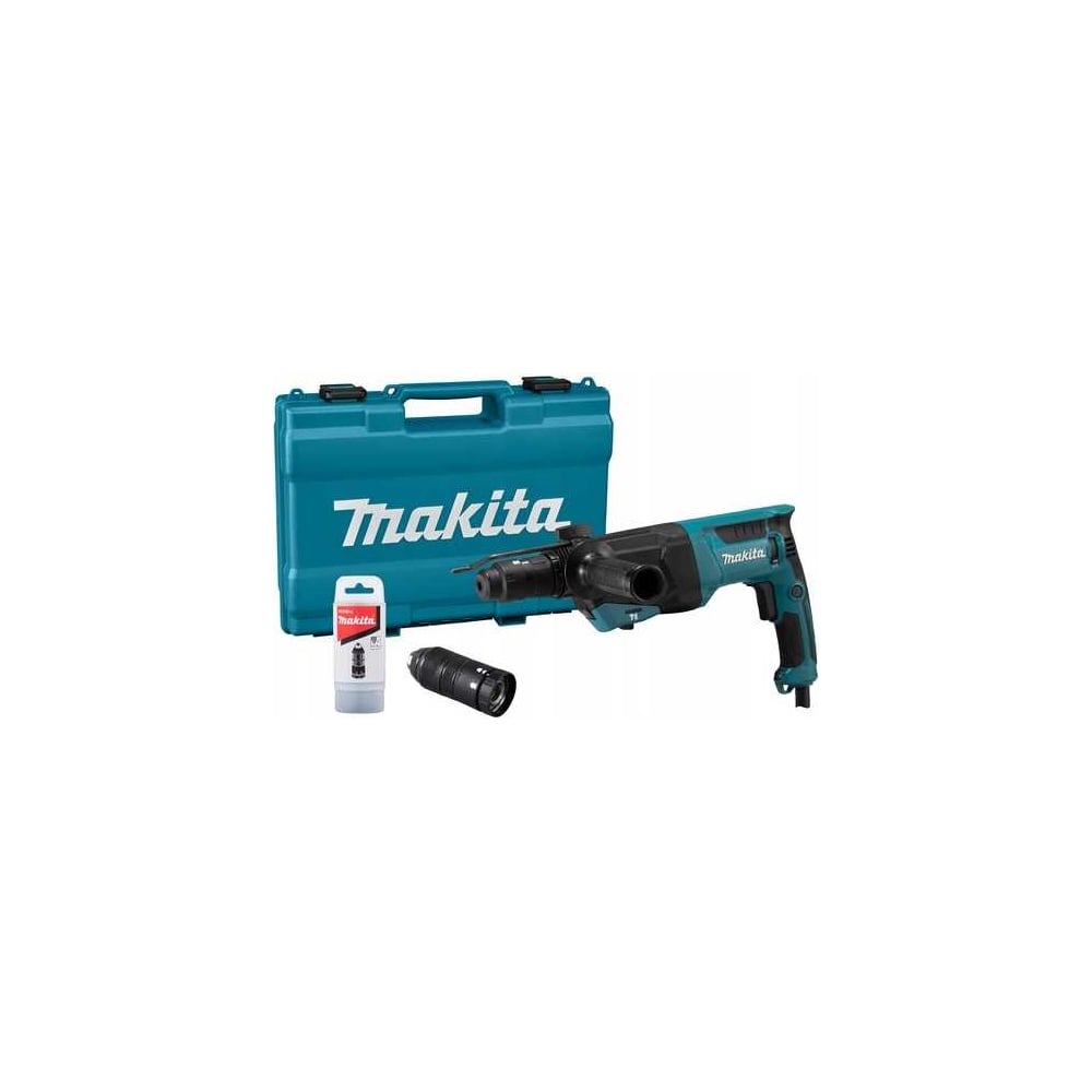 Изображение товара Перфоратор Makita SDS+,800Вт,26мм,огр. глубины, кейс, б/зажимной патрон HR2670FT