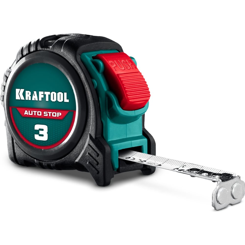Изображение товара Рулетка профессиональная с автостопом KRAFTOOL AutoStop, 3 м x 16 мм 3412-3-16_z01