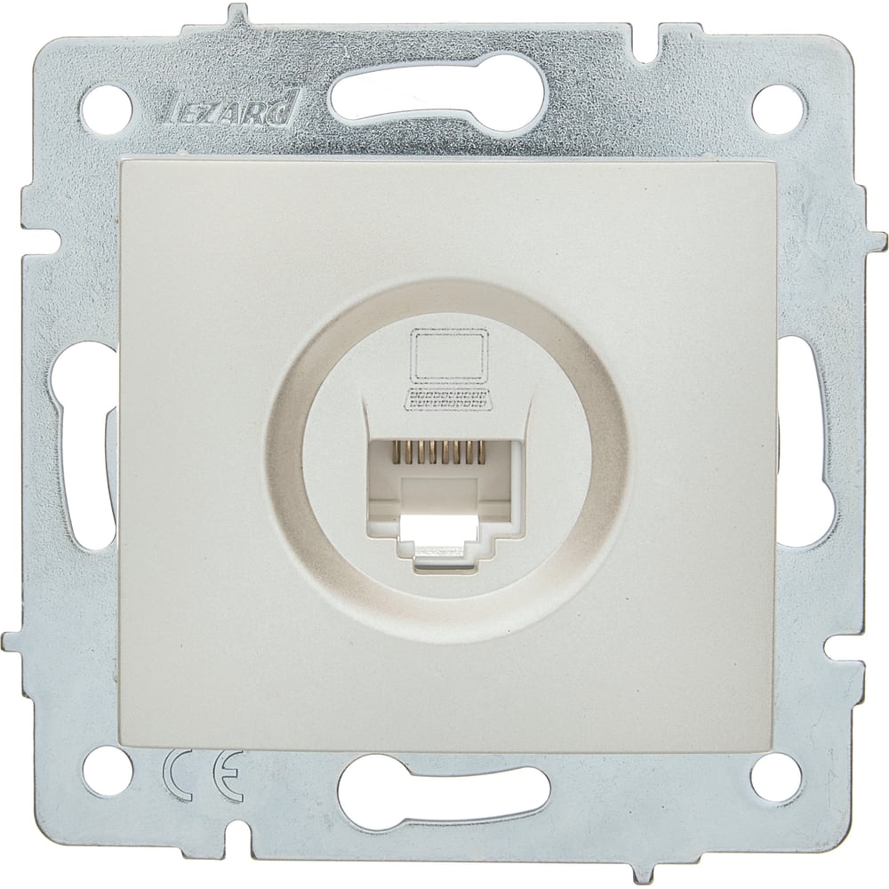 Изображение товара Механизм розетки компьютерной Lezard ASTI жемчужно-белый перламутр 7081-3088-139
