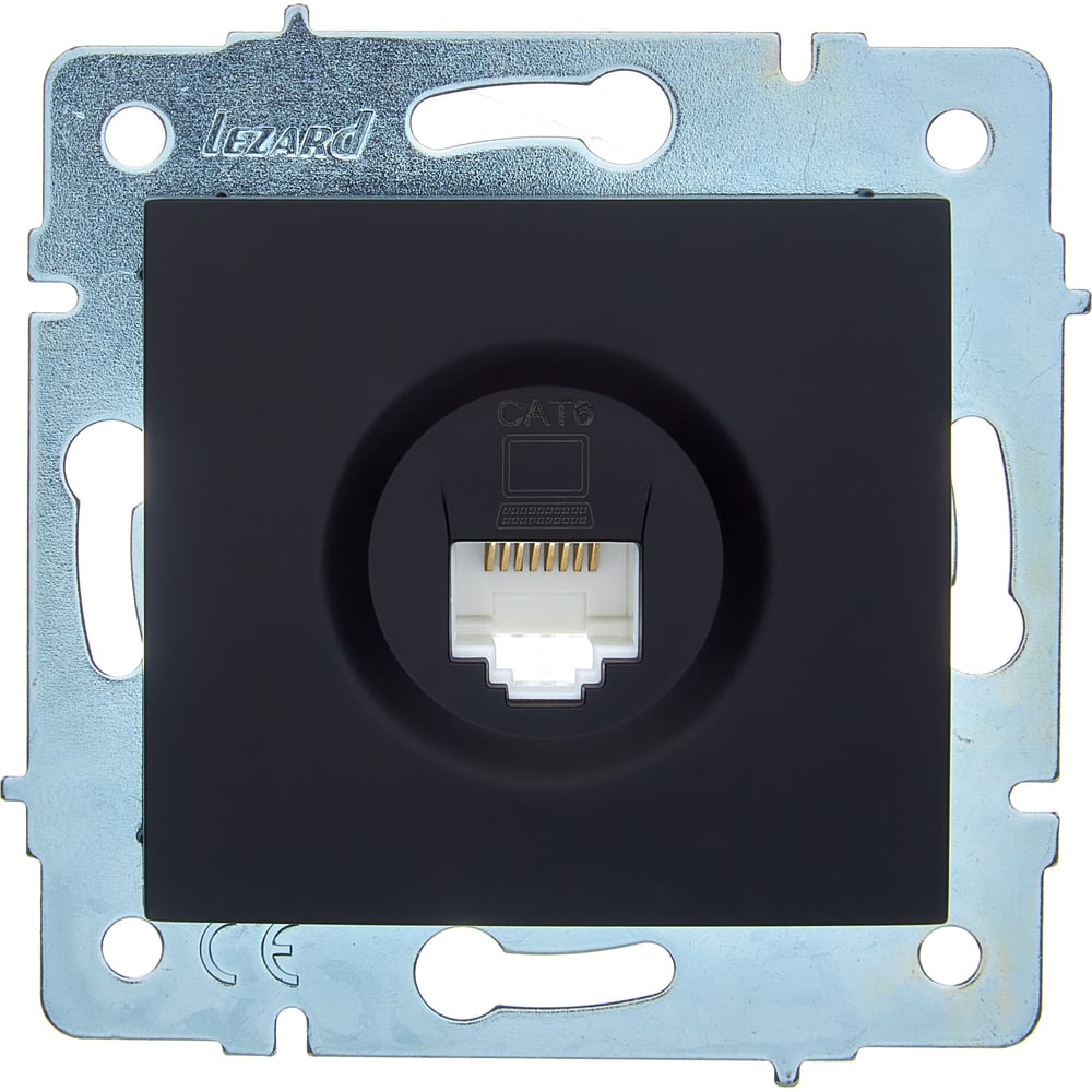 Изображение товара Розетка компьютерная Lezard ASTI CAT 6 (черный бархат) 1x RJ45 Изображение товара Розетка компьютерная Lezard ASTI CAT 6 (черный бархат) 1x RJ45