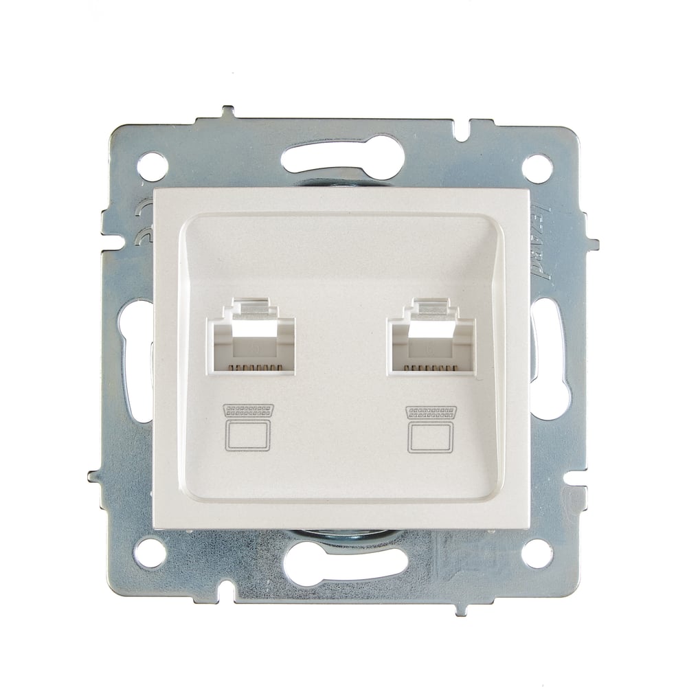 Изображение товара Розетка компьютерная Lezard ASTI 7081-3088-141 (жемчужный) двойная Изображение товара Розетка компьютерная Lezard ASTI 7081-3088-141 (жемчужный) двойная