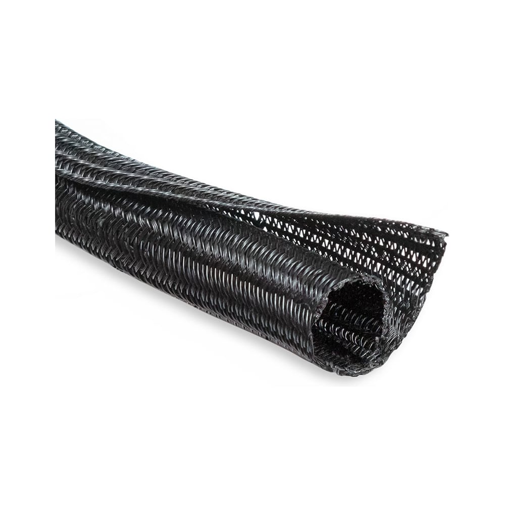 Изображение товара Оплетка самозаворачивающаяся Vell 13 мм, сетчатого плетения для проводов, длина 5 м, черная {VL-opl-5m-13mm} 1396631