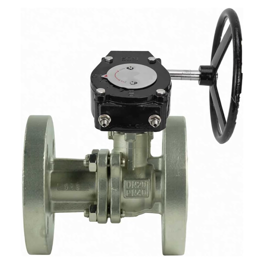 Изображение товара Кран шаровой DN.ru КШ.Ф.П.316.200 Ду50 Ру40 двухходовой, фланцевый с редуктором Изображение товара Кран шаровой DN.ru КШ.Ф.П.316.200 Ду50 Ру40 двухходовой, фланцевый с редуктором