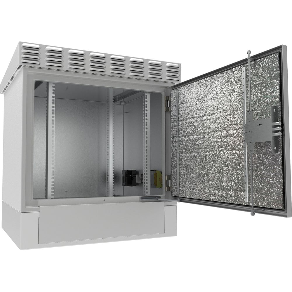 Изображение товара Антивандальный уличный термошкаф АМАДОН из листовой стали с обогревом. Габариты, мм: Ш750хВ600хГ800. ТША310.А-75.12U.80-ST