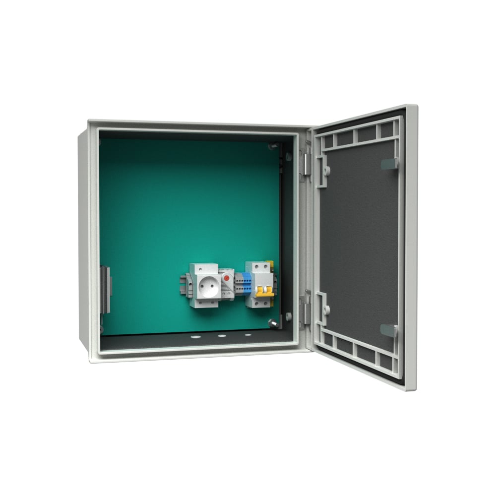 Изображение товара Уличный радиопроницаемый термошкаф с обогревом АМАДОН Габариты, мм: Ш400хВ400хГ200. ТШО110.Р-40.40.20-PL