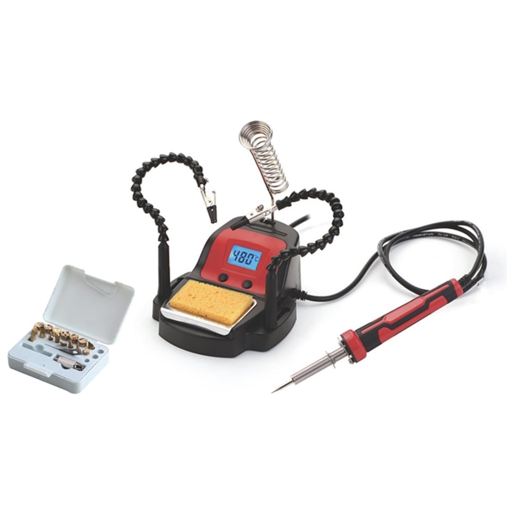 Изображение товара Паяльная станция Zhongdi ZD-8988D-A 40Вт с держателем платы и комплектом наконечников