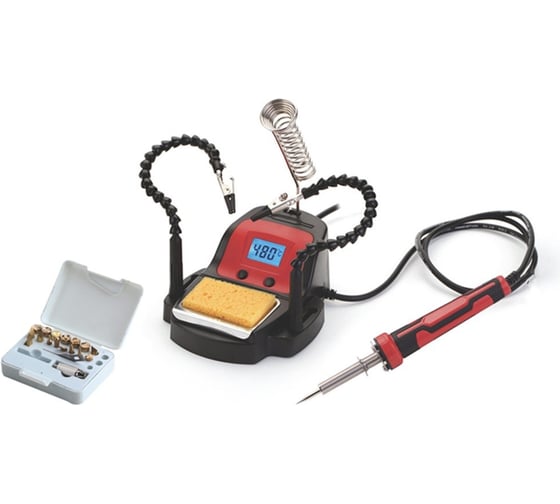 Изображение товара Паяльная станция с держателем платы и набором наконечников Zhongdi ZD-8988D-A 40Вт 89-8830 00-00016482