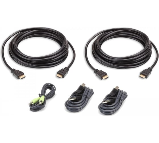 Изображение товара Комплект кабелей ATEN USB, HDMI, Dual Display для защищенного KVM-переключателя (3м) 2L-7D03UHX5