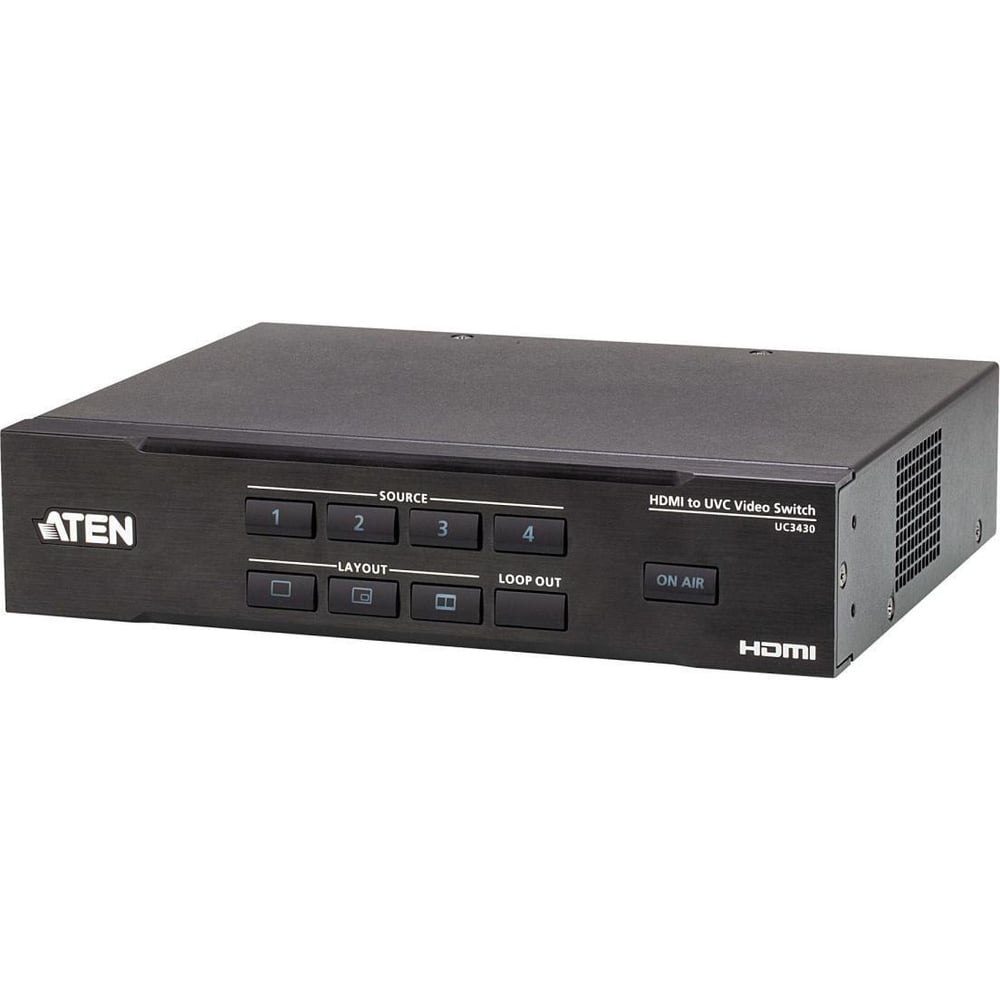 Изображение товара Видеокоммутатор ATEN CAMLIVE PRO 4K 4-портовый HDMI в USB UC3430-AT-G