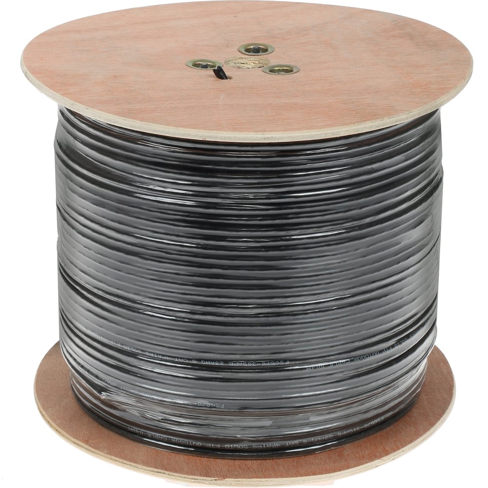 Изображение товара Кабель 5Bites FTP/SOLID/6CAT/CCAG/PE/BLACK/OUTDOOR/MESSENGER/DRUM/305M FS6570-305APE-M Изображение товара Кабель 5Bites FTP/SOLID/6CAT/CCAG/PE/BLACK/OUTDOOR/MESSENGER/DRUM/305M FS6570-305APE-M