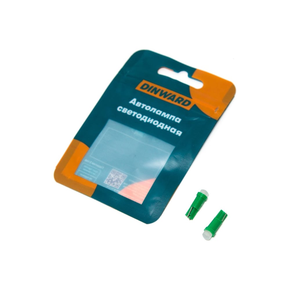 Изображение товара Лампа светодиод DINWARD 12-1,2 б/ц зеленая СОВ диод W2x4.6D, 2 шт 746263v