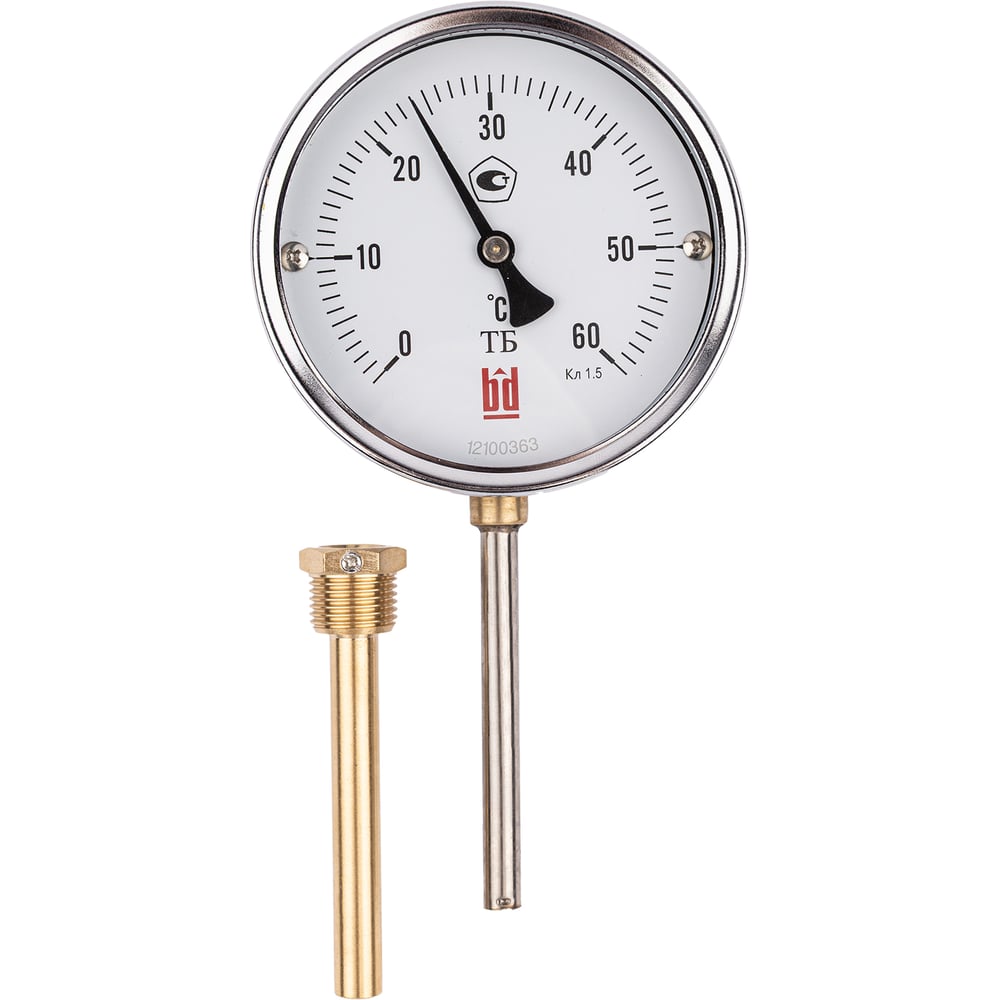 Изображение товара Биметаллический термометр BD ТБ 100Р/64 (-40-60 °C), G 1/2, 1,5 рос, 515141111288